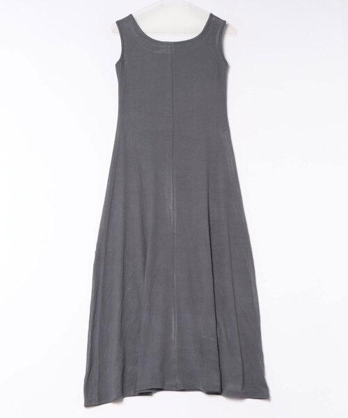Mela(メラ)の「【マタニティ】ノースリーブ フレアロングワンピース(ワンピース・レディース・グレー・M/L)」の2枚目の写真