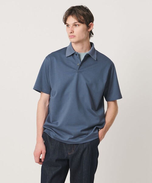 UNITED ARROWS（ユナイテッドアローズ）の「タック ジャージ ポロシャツ（ポロシャツ・メンズ・ダークグレー/コバルトブルー/ブラック・L/M/S/XL）」の3枚目の写真