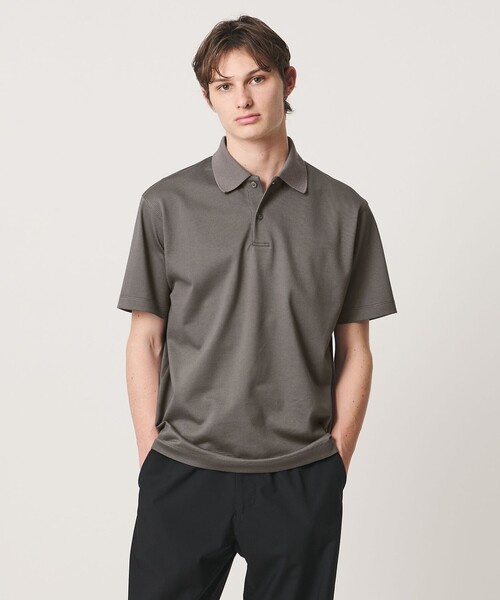 UNITED ARROWS（ユナイテッドアローズ）の「タック ジャージ ポロシャツ（ポロシャツ・メンズ・ダークグレー/コバルトブルー/ブラック・L/M/S/XL）」の2枚目の写真