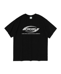(ビッグサイズ) オーバーボックスロゴ半袖Tシャツ (クラック-ブラック)