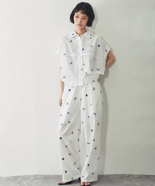 ANOTHER S(アナザーエス)の「セットアップ対応コクーンライン刺繍ブラウス(シャツ/ブラウス・レディース・ブラック/オフホワイト・FREE)」の22枚目の写真