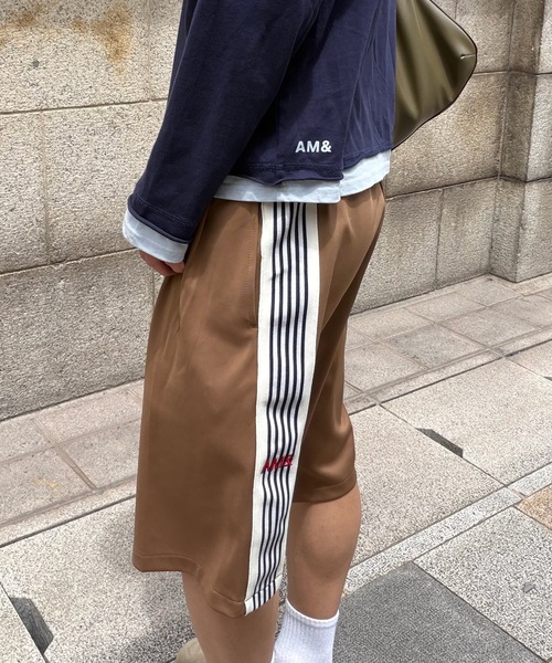 SELAN（セラン）の「【ユニセックス】トラックラインハーフパンツ（その他パンツ・メンズ・ブラウン/ネイビー・MEDIUM/LARGE）」の7枚目の写真