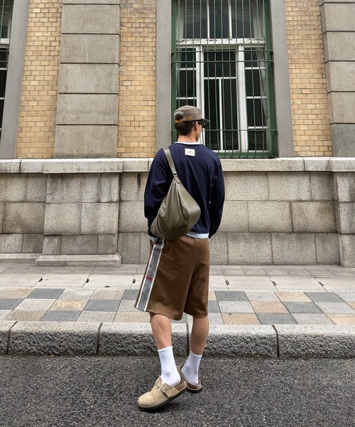 SELAN（セラン）の「【ユニセックス】トラックラインハーフパンツ（その他パンツ・メンズ・ブラウン/ネイビー・MEDIUM/LARGE）」の16枚目の写真