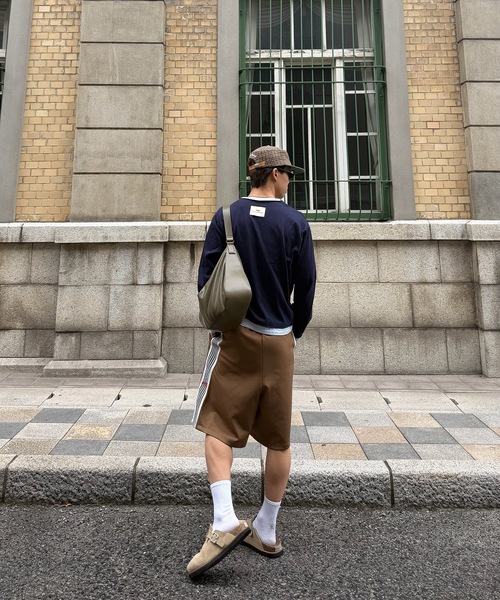 SELAN（セラン）の「【ユニセックス】トラックラインハーフパンツ（その他パンツ・メンズ・ブラウン/ネイビー・MEDIUM/LARGE）」の17枚目の写真
