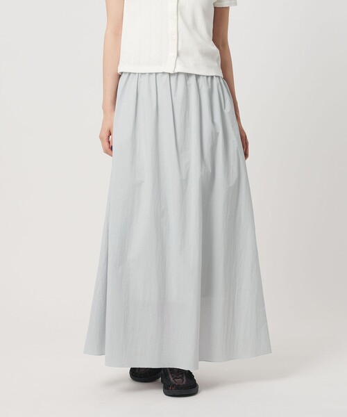 BEAUTY&YOUTH UNITED ARROWS(ビューティーアンドユースユナイテッドアローズ)の「ギャザー ライト スカート ウォッシャブル(スカート・レディース・ホワイト/ライトブルー・M/S)」の1枚目の写真