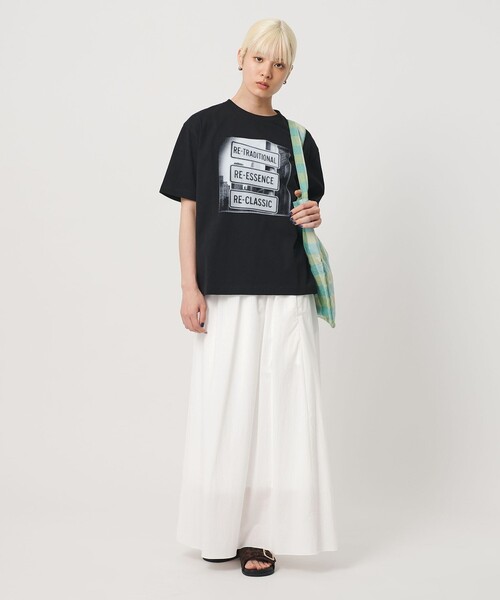 BEAUTY&YOUTH UNITED ARROWS(ビューティーアンドユースユナイテッドアローズ)の「ギャザー ライト スカート ウォッシャブル(スカート・レディース・ホワイト/ライトブルー・M/S)」の7枚目の写真
