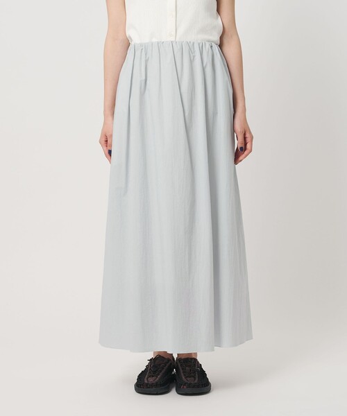 BEAUTY&YOUTH UNITED ARROWS(ビューティーアンドユースユナイテッドアローズ)の「ギャザー ライト スカート ウォッシャブル(スカート・レディース・ホワイト/ライトブルー・M/S)」の8枚目の写真