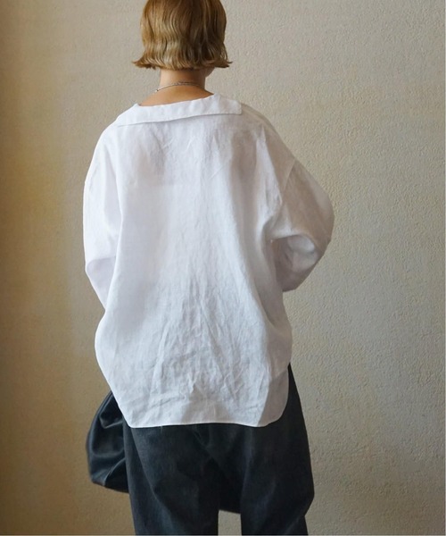 JOURNAL STANDARD LUXE（ジャーナルスタンダード　ラックス）の「ソフトリネン セーラーシャツ（シャツ/ブラウス・レディース・ネイビー/ホワイト/ブラック・FREE）」の16枚目の写真