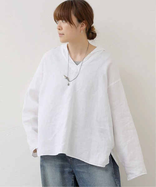 JOURNAL STANDARD LUXE（ジャーナルスタンダード　ラックス）の「ソフトリネン セーラーシャツ（シャツ/ブラウス・レディース・ネイビー/ホワイト/ブラック・FREE）」の20枚目の写真