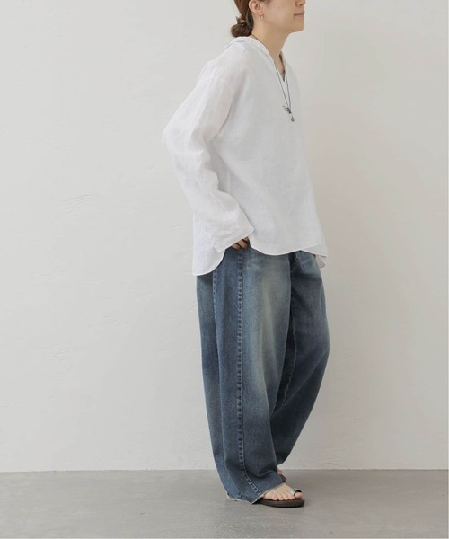 JOURNAL STANDARD LUXE（ジャーナルスタンダード　ラックス）の「ソフトリネン セーラーシャツ（シャツ/ブラウス・レディース・ネイビー/ホワイト/ブラック・FREE）」の22枚目の写真