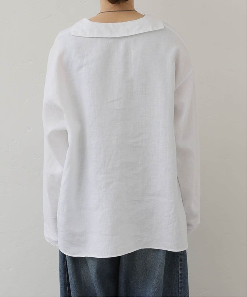 JOURNAL STANDARD LUXE（ジャーナルスタンダード　ラックス）の「ソフトリネン セーラーシャツ（シャツ/ブラウス・レディース・ネイビー/ホワイト/ブラック・FREE）」の11枚目の写真