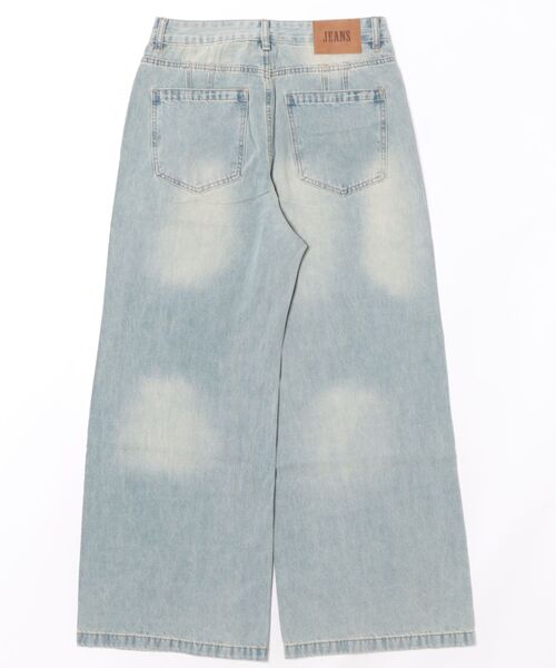 Chikashitsu +（チカシツプラス）の「【Chikashitsu +】wave curved denim pants / 【チカシツプラス】ウェーブカーブデニムパンツ（デニムパンツ・メンズ・ライトブルー・M/S/L）」の12枚目の写真