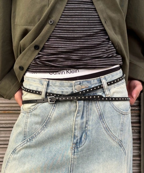Chikashitsu +（チカシツプラス）の「【Chikashitsu +】wave curved denim pants / 【チカシツプラス】ウェーブカーブデニムパンツ（デニムパンツ・メンズ・ライトブルー・M/S/L）」の22枚目の写真