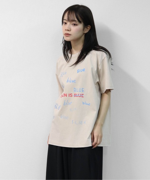 GARAGE MADE（ガレージメイド）の「レディースM～Lサイズ　ユニセックス　ピグメントプリント　BIG　Tシャツ　BLUEBLUEBLUE（Tシャツ/カットソー・レディース・ピンク/グリーン/ブルー/ブラック/グレー/アイボリー・S）」の22枚目の写真