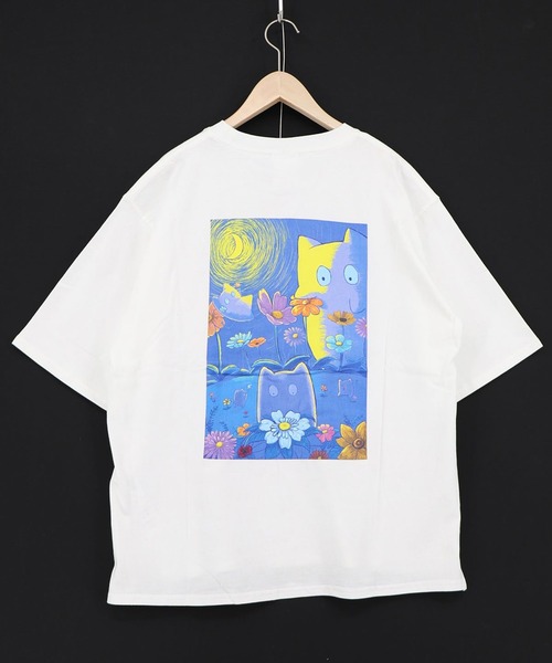 ScoLar(スカラー)の「ScoLar(スカラー) キラキラ柄 バックプリントTシャツ(Tシャツ/カットソー・レディース・オフホワイト/チャコールグレー・MEDIUM)」の11枚目の写真