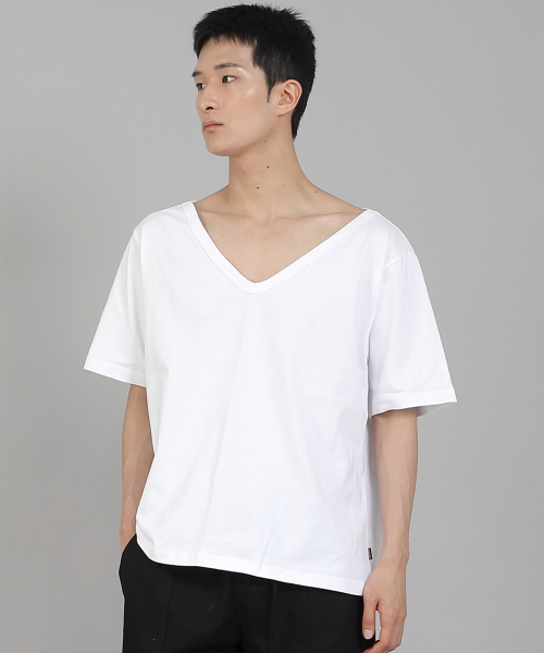 SAINTCREW(セントクルー)の「無地BIG Vネック半袖TシャツBIGV-883ホワイト(Tシャツ/カットソー・メンズ・その他・LARGE/MEDIUM/X-LARGE/XX-LARGE/XXX-LARGE/XXXX-LARGE)」の16枚目の写真
