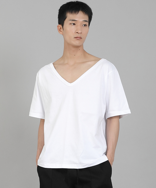 SAINTCREW(セントクルー)の「無地BIG Vネック半袖TシャツBIGV-883ホワイト(Tシャツ/カットソー・メンズ・その他・LARGE/MEDIUM/X-LARGE/XX-LARGE/XXX-LARGE/XXXX-LARGE)」の14枚目の写真