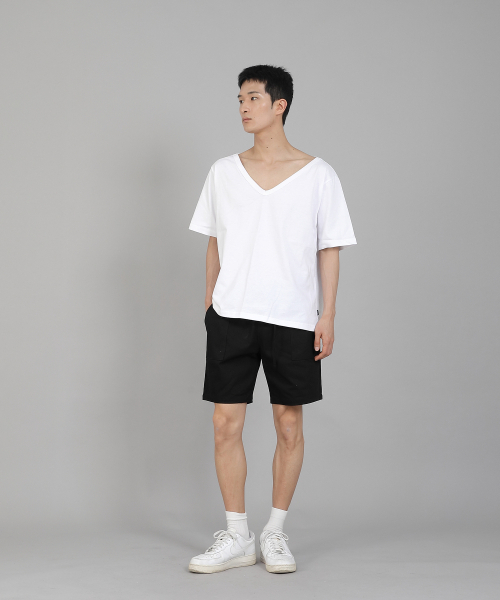 SAINTCREW(セントクルー)の「無地BIG Vネック半袖TシャツBIGV-883ホワイト(Tシャツ/カットソー・メンズ・その他・LARGE/MEDIUM/X-LARGE/XX-LARGE/XXX-LARGE/XXXX-LARGE)」の9枚目の写真