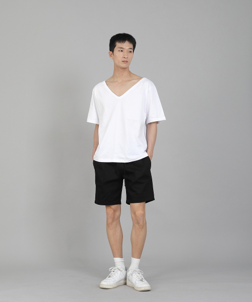 SAINTCREW(セントクルー)の「無地BIG Vネック半袖TシャツBIGV-883ホワイト(Tシャツ/カットソー・メンズ・その他・LARGE/MEDIUM/X-LARGE/XX-LARGE/XXX-LARGE/XXXX-LARGE)」の5枚目の写真