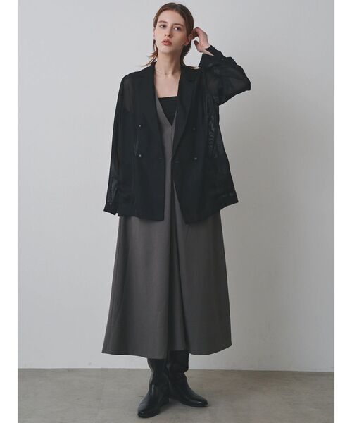 ELENDEEK(エレンディーク)の「V NECK FORM OP(ワンピース・レディース・グレー/ブラック・2/1/FREE)」の10枚目の写真