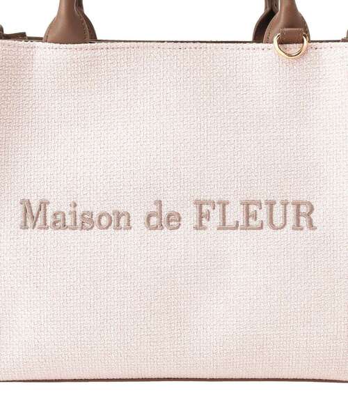 Maison de FLEUR（メゾンドフルール）の「スカーフ付きツイードスクエア2Wayトート（トートバッグ・レディース・ピンク/ブラック・FREE）」の15枚目の写真