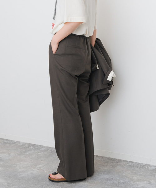 Spick & Span(スピックアンドスパン)の「《セットアップ可 / 追加》ウールブレンドパンツ(スラックス・レディース・ブラウン/ネイビー・34/36/38)」の9枚目の写真