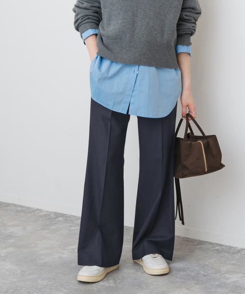 Spick & Span(スピックアンドスパン)の「《セットアップ可 / 追加》ウールブレンドパンツ(スラックス・レディース・ブラウン/ネイビー・34/36/38)」の13枚目の写真