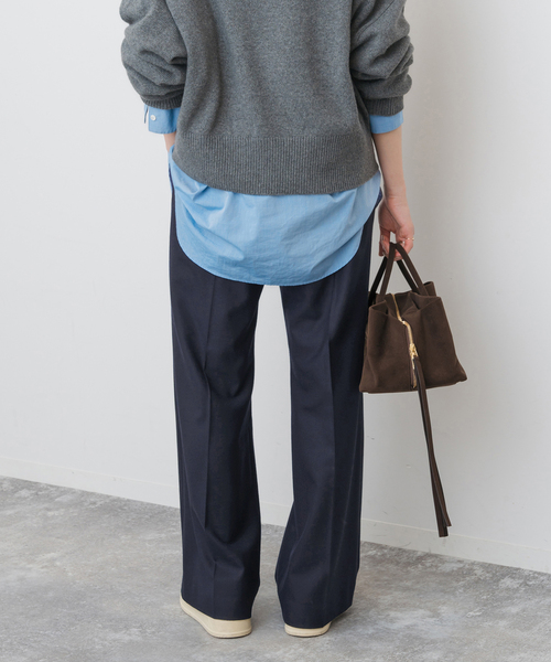 Spick & Span(スピックアンドスパン)の「《セットアップ可 / 追加》ウールブレンドパンツ(スラックス・レディース・ブラウン/ネイビー・34/36/38)」の15枚目の写真