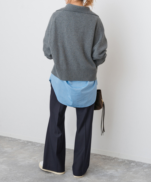Spick & Span(スピックアンドスパン)の「《セットアップ可 / 追加》ウールブレンドパンツ(スラックス・レディース・ブラウン/ネイビー・34/36/38)」の16枚目の写真