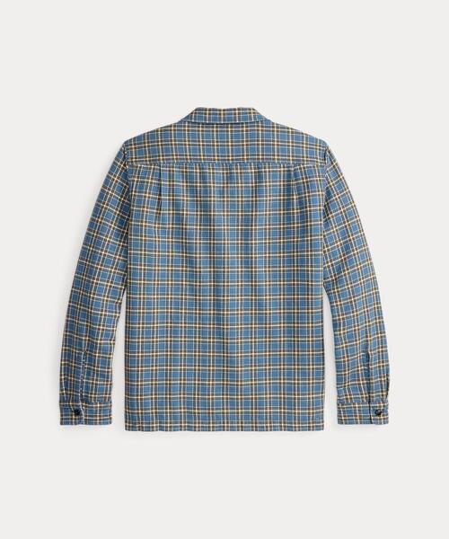 RRL(ダブル アール エル)の「チェック ツイル キャンプ シャツ(シャツ/ブラウス・メンズ・ブルー・S/M/L/XL/XS/XXL)」の2枚目の写真