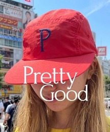 StPT（エスティーピーティー）の「【Pretty Good /プリティーグッド】フルーツパーラー “P”　ナイロン　ジェットキャップ　刺繍　ツバ長め（キャップ）」