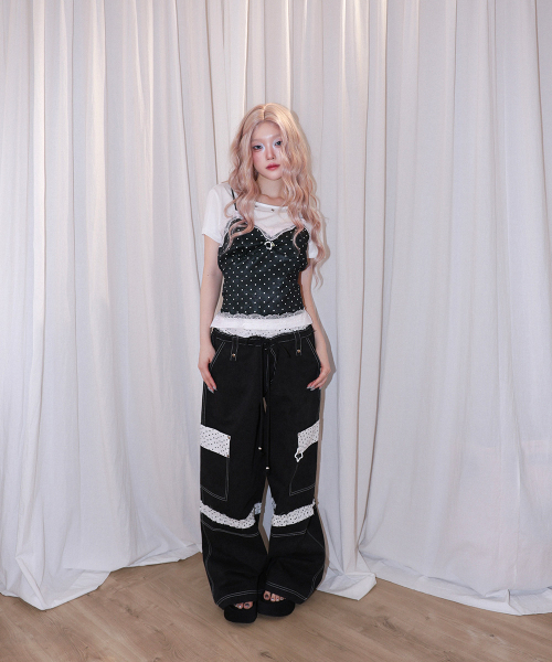 CHERRYQUIRI（チェリーキュリー）の「dot cami layered top - white（Tシャツ/カットソー・レディース・その他・FREE）」の2枚目の写真