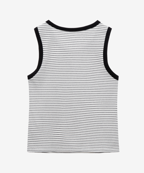 MIND BRIDGE WOMEN（マインドブリッジウーマン）の「[ON][W]ストライプ袖なしトップス - 5カラー（Tシャツ/カットソー・レディース・グレー/ネイビー/スカイブルー/ブラック・55/66）」の11枚目の写真
