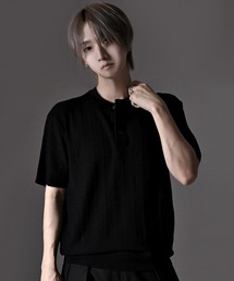 BENUSTA（ベヌスタ）の「『BENUSTA/ベヌスタ』ヘンリーネック半袖ニット【GC】（ニット/セーター）」