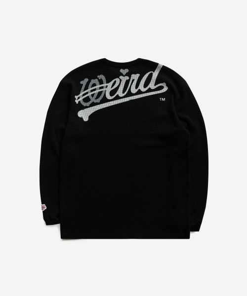 WEIRDWORLD(ウィアード ワールド)の「ボーンツービー ワッフルロングスリーブ(Tシャツ/カットソー・レディース・ブラック・X-LARGE/LARGE/MEDIUM)」の1枚目の写真