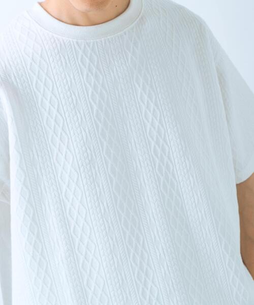 ITEMS URBANRESEARCH(アイテムズ アーバンリサーチ)の「冷感+速乾 ジャカード Tシャツ(Tシャツ/カットソー・メンズ・ネイビー/ホワイト/カーキ・MEDIUM/LARGE)」の15枚目の写真