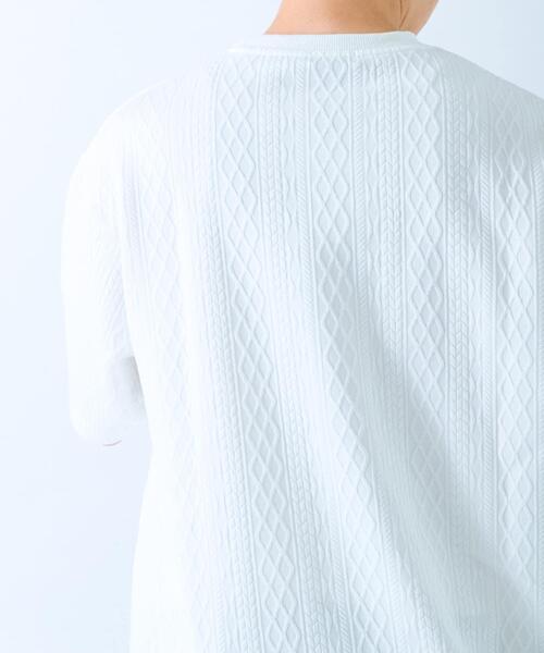 ITEMS URBANRESEARCH(アイテムズ アーバンリサーチ)の「冷感+速乾 ジャカード Tシャツ(Tシャツ/カットソー・メンズ・ネイビー/ホワイト/カーキ・MEDIUM/LARGE)」の16枚目の写真
