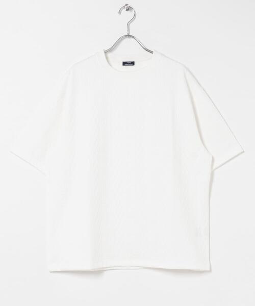 ITEMS URBANRESEARCH(アイテムズ アーバンリサーチ)の「冷感+速乾 ジャカード Tシャツ(Tシャツ/カットソー・メンズ・ネイビー/ホワイト/カーキ・MEDIUM/LARGE)」の20枚目の写真