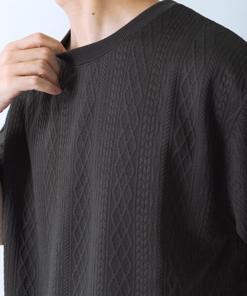ITEMS URBANRESEARCH(アイテムズ アーバンリサーチ)の「冷感+速乾 ジャカード Tシャツ(Tシャツ/カットソー・メンズ・ネイビー/ホワイト/カーキ・MEDIUM/LARGE)」の22枚目の写真