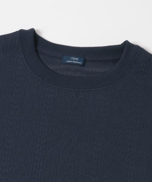 ITEMS URBANRESEARCH(アイテムズ アーバンリサーチ)の「冷感+速乾 ジャカード Tシャツ(Tシャツ/カットソー・メンズ・ネイビー/ホワイト/カーキ・MEDIUM/LARGE)」の8枚目の写真