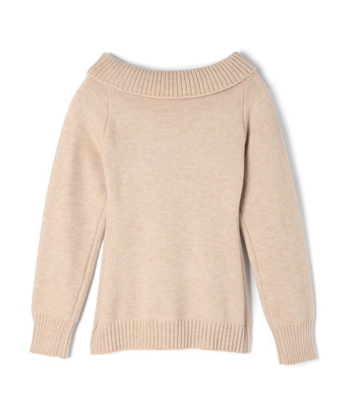 M DOLLY(エムドリー)の「Twin button Elma knit tops/ ツインボタンエルマニットトップス(ニット/セーター・レディース・グレー/アイボリー/ベージュ・FREE)」の18枚目の写真