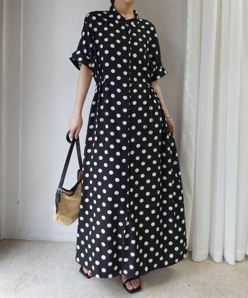 CORNERS(コーナーズ)の「【CORNERS by KR】ドローストリングシャツワンピース(シャツワンピース・レディース・ネイビー/ブラック×ホワイト/ブラック/サックスブルー・M/L)」の14枚目の写真