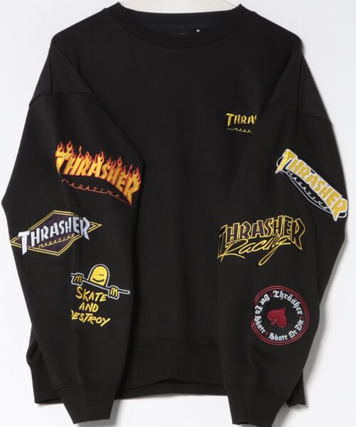 THRASHER(スラッシャー)の「【THRASHER / スラッシャー】裏起毛 ロゴ刺繍 スウェットプルオーバー(スウェット・メンズ・グレー/ブラック/グリーン・MEDIUM/X-LARGE/LARGE)」の5枚目の写真