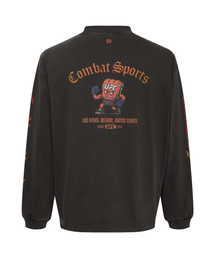 UFC SPORT（ユーエフシー スポーツ）の「UFC グローブ ボーイ オーバーサイズ 長袖Tシャツ チャコール U2LSX1303CH（Tシャツ/カットソー）」