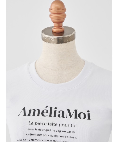 AmeliaMoi(アメリアモワ)の「AmeliaMoiクロップTシャツ(Tシャツ/カットソー・レディース・ブラック/ホワイト・FREE)」の11枚目の写真