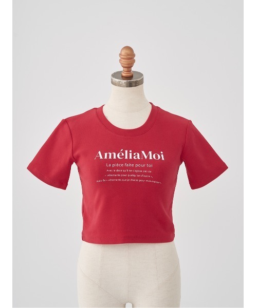 AmeliaMoi(アメリアモワ)の「AmeliaMoiクロップTシャツ(Tシャツ/カットソー・レディース・ブラック/ホワイト・FREE)」の17枚目の写真