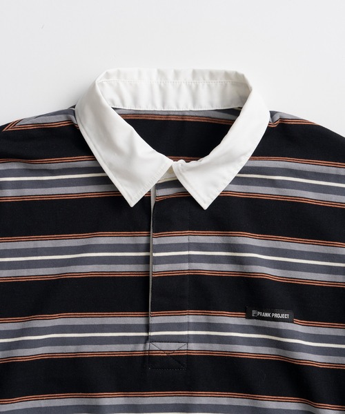PRANK PROJECT(プランクプロジェクト)の「【2026Autumn Pre-Order】クロップドラグビーシャツ / Cropped Rugby Shirt(ポロシャツ・レディース・ブラック/ホワイト・FREE)」の5枚目の写真