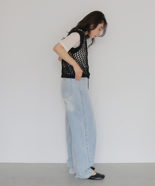 cheriella(シェリエラ)の「【cheriella】前後2WAYメッシュニットベスト 2WAY MESH KNIT VEST(ベスト・レディース・アイボリー/ブラック・FREE)」の19枚目の写真