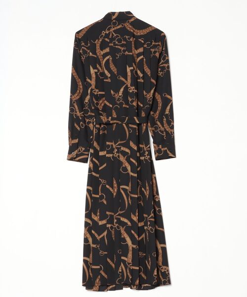 LAUREN RALPH LAUREN（ローレン ラルフ ローレン）の「ベルティングプリント プリーテッド クレープ シャツドレス（シャツワンピース・レディース・ブラック系1・2/0/4/6/8/10/00）」の9枚目の写真