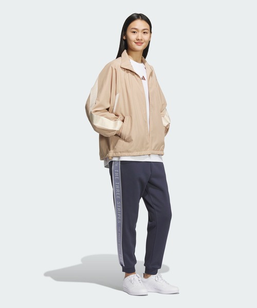 adidas(アディダス)の「ワーディング ルーズフィット ウーブンジャケット / アディダス adidas(ブルゾン・レディース・ブラウン・XX-LARGE/LARGE/MEDIUM/SMALL/X-LARGE)」の3枚目の写真